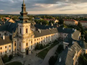 Klasztor Jasna Góra w Częstochowie - główna atrakcja podczas 7 dni częstochowa, widok z lotu ptaka na zabytkowy kompleks