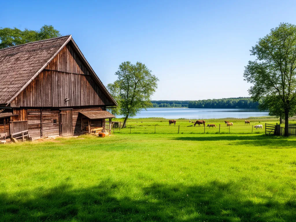 Agroturystyka mazury z dziećmi - malownicze gospodarstwo z widokiem na jezioro i łąki pełne atrakcji dla rodzin