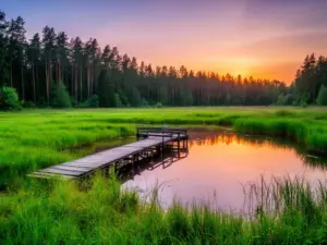 Agroturystyka nad stawem Mazury - malowniczy staw otoczony łąkami i lasem, idealne miejsce na wędkarstwo i relaks
