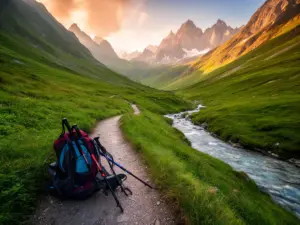 Górski szlak trekkingowy idealny na aktywne wakacje w Tatrach z plecakiem i kijkami