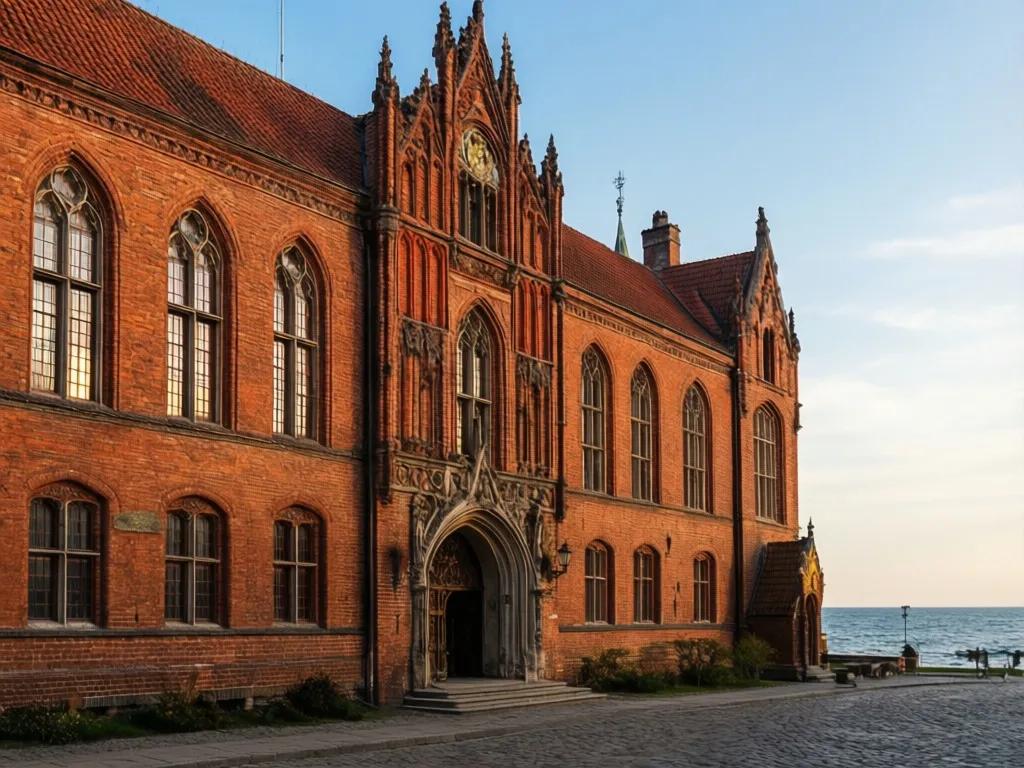 Historyczny budynek Ateneum Gdańsk nawiązujący do tradycji XVII-wiecznego Gymnasium Academicum w centrum miasta