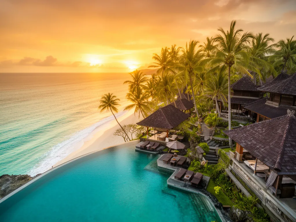 Luksusowy resort na Bali z basenem i widokiem na ocean - oferta bali all inclusive last minute na wymarzony urlop