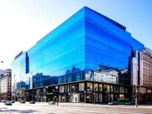 Blue City Warszawa – nowoczesna fasada centrum handlowego przy Alejach Jerozolimskich na warszawskiej Ochocie