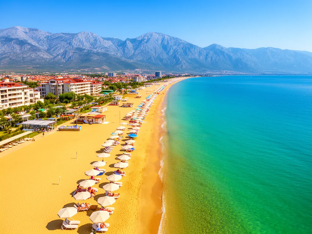 Bułgaria wakacje pl - piękna plaża nad Morzem Czarnym z złotym piaskiem i turkusową wodą