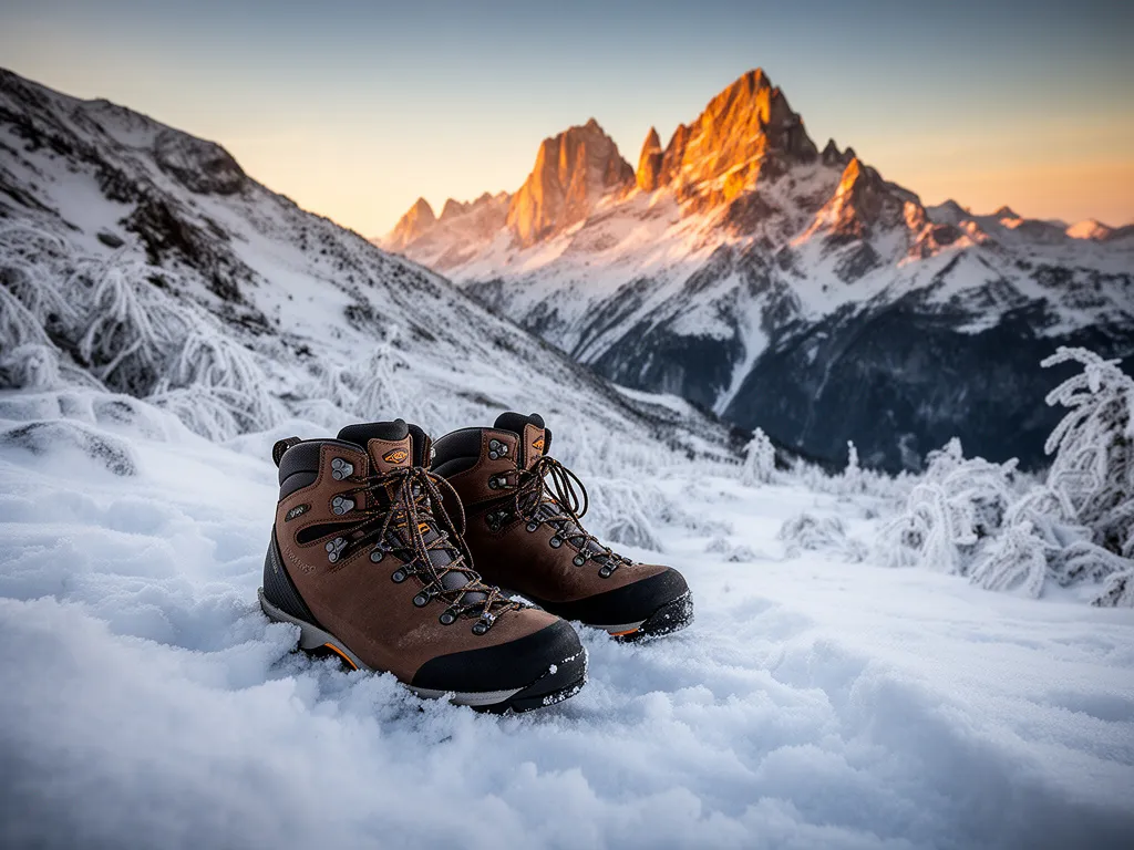 Buty męskie zimowe na ośnieżonym szlaku górskim – idealne obuwie trekkingowe na zimowe wyprawy w góry