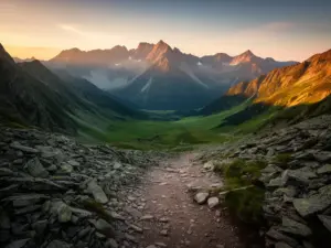 Górski szlak w Tatrach idealny do testowania butów sportowych męskich podczas trekkingu i wędrówek