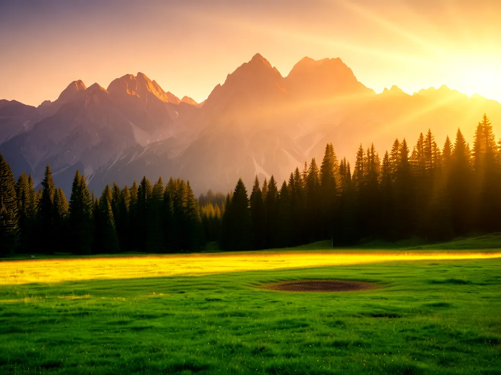 Camping Zakopane z widokiem na Tatry – malownicze pole namiotowe w górach o wschodzie słońca