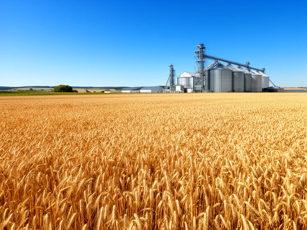 Pole dojrzałej pszenicy gotowej do zbioru - aktualna cena pszenicy agrolok zależy od jakości plonu i warunków rynkowych