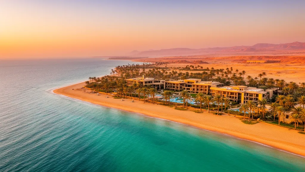 Luksusowy hotel nad Morzem Czerwonym - egipt sylwester 2026 all inclusive z plażą i palmami
