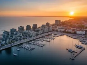 Widok na port i marinę w Gdyni – popularne miejsce przy wyborze noclegów gdynia noclegi nad morzem
