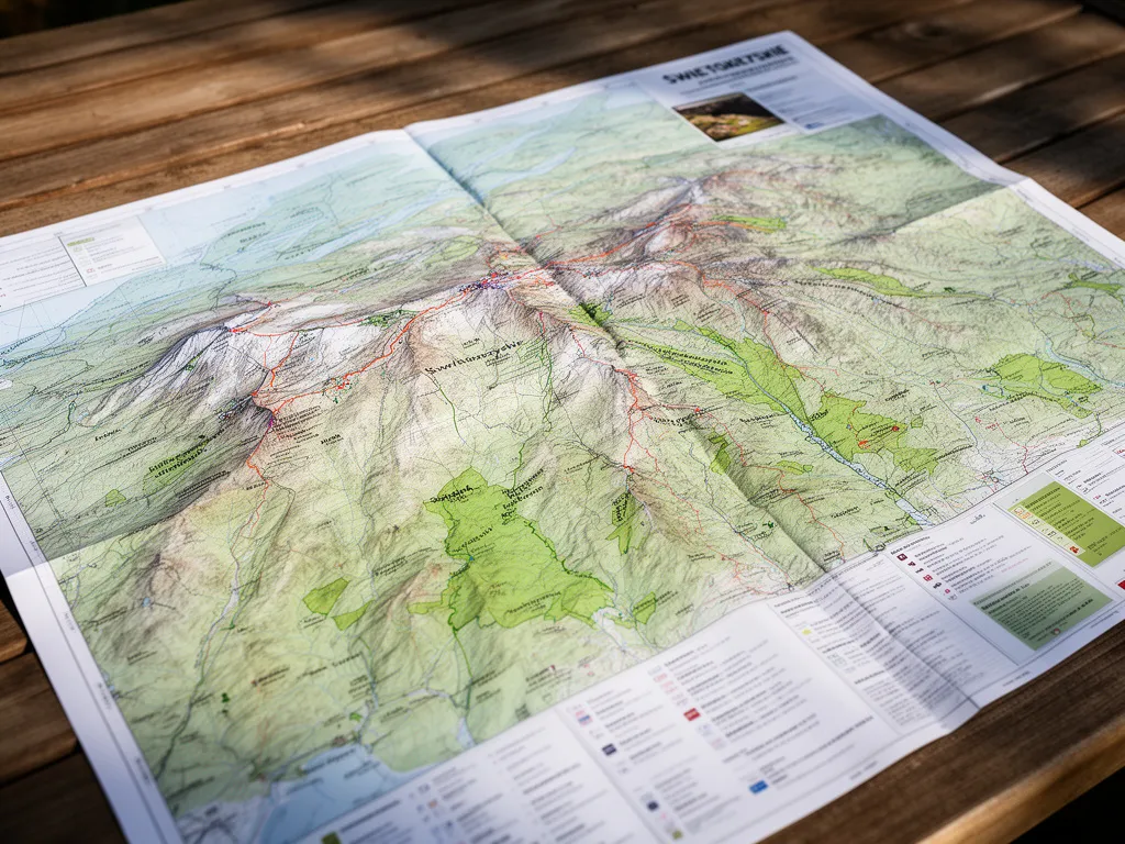 Góry Świętokrzyskie mapa turystyczna z zaznaczonymi szlakami pieszymi i głównymi szczytami regionu