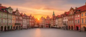 Kolorowe kamienice na Starym Mieście w Warszawie - popularna lokalizacja dla gości szukających hostel warszawa w centrum miasta
