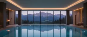 Luksusowy basen hotelowy z widokiem na Tatry - hotel Zakopane z basenem oferujący relaks po górskich wędrówkach