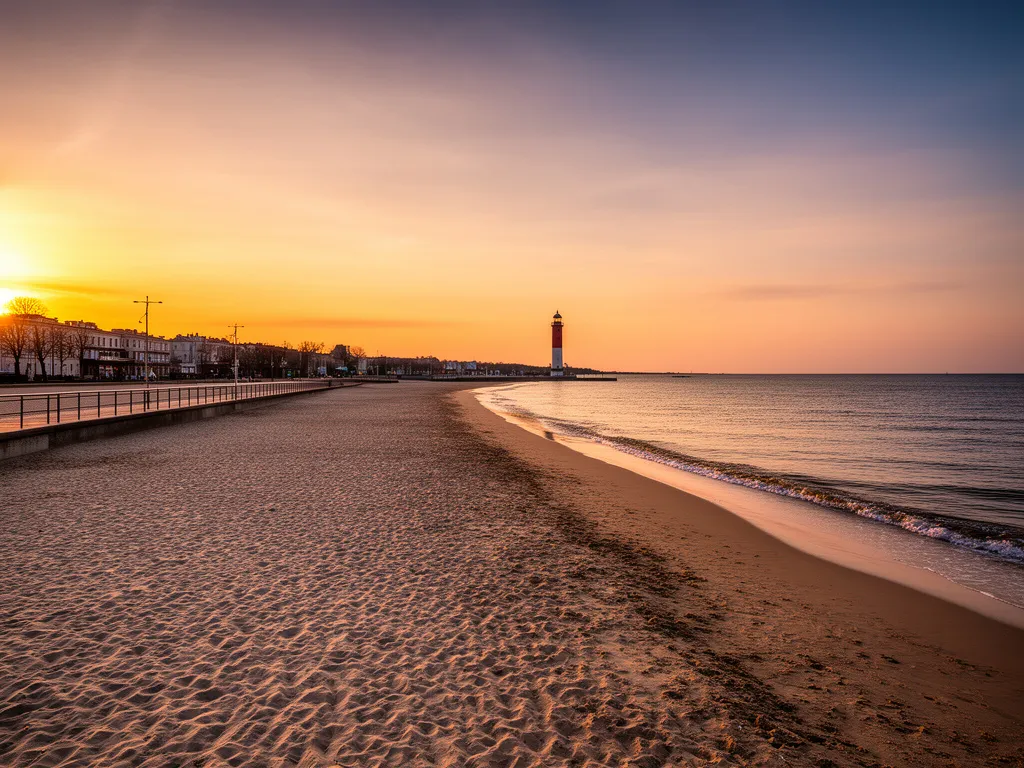 Najszersza plaża w Europie w Świnoujściu gdzie znajdują się liczne hotele świnoujście oferujące noclegi nad morzem