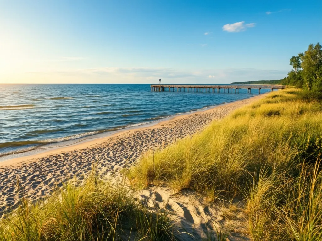 Plaża nad Bałtykiem latem – popularne miejsce wypoczynku podczas wakacji w Polsce trwających od czerwca do sierpnia