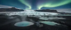 Islandia wycieczka - lodowiec, czarne plaże wulkaniczne i zorza polarna nad dziką naturą wyspy