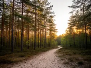 Kampinos z psem – leśna ścieżka w Kampinoskim Parku Narodowym idealna na spacer z czworonogiem