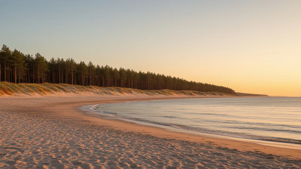 Szeroka piaszczysta plaża nad Bałtykiem w Karwi – idealne miejsce na wypoczynek i noclegi w spokojnej nadmorskiej miejscowości