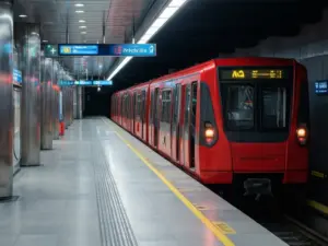 Nowoczesna stacja metra w Warszawie - linie metra warszawa M1 i M2 łączą najważniejsze punkty stolicy