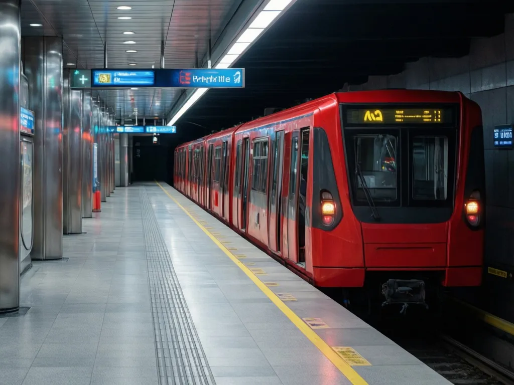 Nowoczesna stacja metra w Warszawie - linie metra warszawa M1 i M2 łączą najważniejsze punkty stolicy