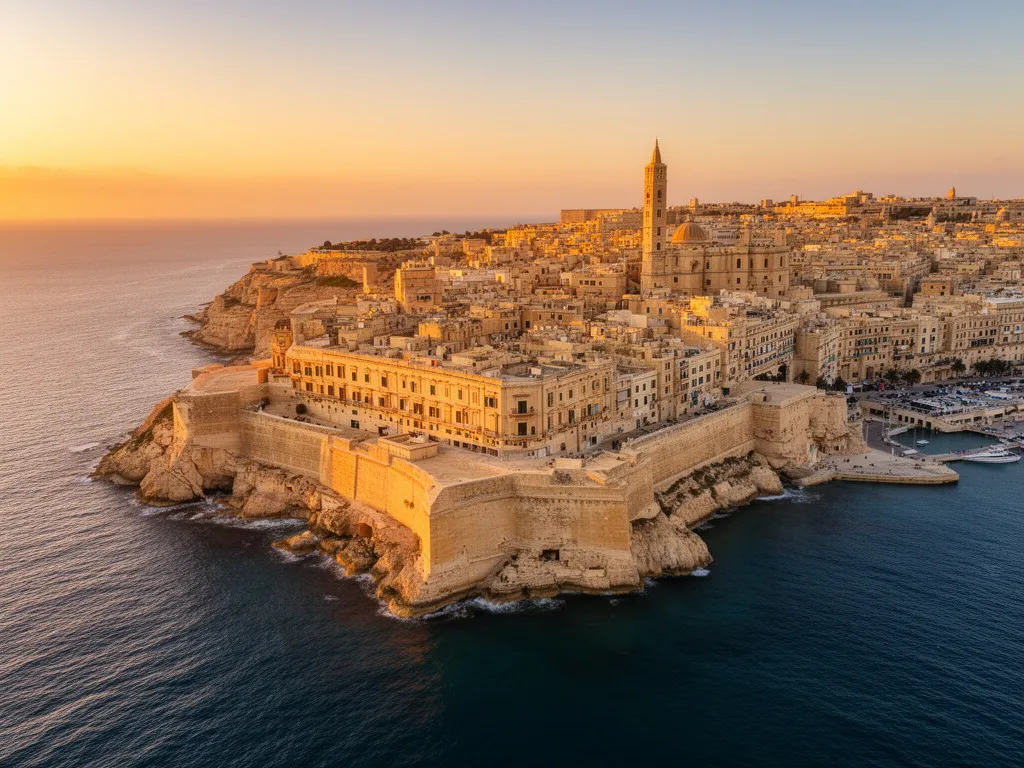 Widok na Vallettę na Malcie – popularne miejsce gdzie szukać noclegi malta dla turystów