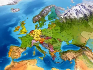 Mapa Europy kraje - szczegółowa mapa polityczna kontynentu europejskiego z zaznaczonymi granicami państw i stolicami