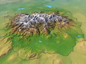 Mapa fizyczna polski przedstawiająca ukształtowanie terenu z górami, nizinami i pojezierzami