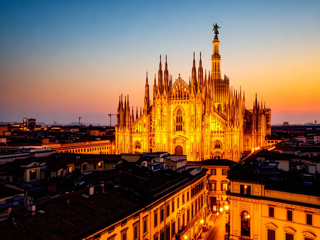 Panorama Mediolanu z Katedrą Duomo – najlepsze mediolan noclegi w centrum miasta