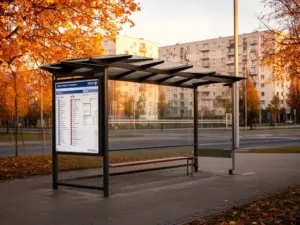 Przystanek autobusowy MPK Siedlce linia 3 łączący dzielnicę Kalinowa z rejonem Leśnej