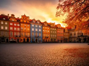 Starówka warszawska z kamieniczkami gdzie znajdują się liczne muzeum warszawa w centrum stolicy