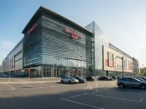 Największa galeria w Polsce – nowoczesna architektura centrum handlowego z przeszklonym frontem