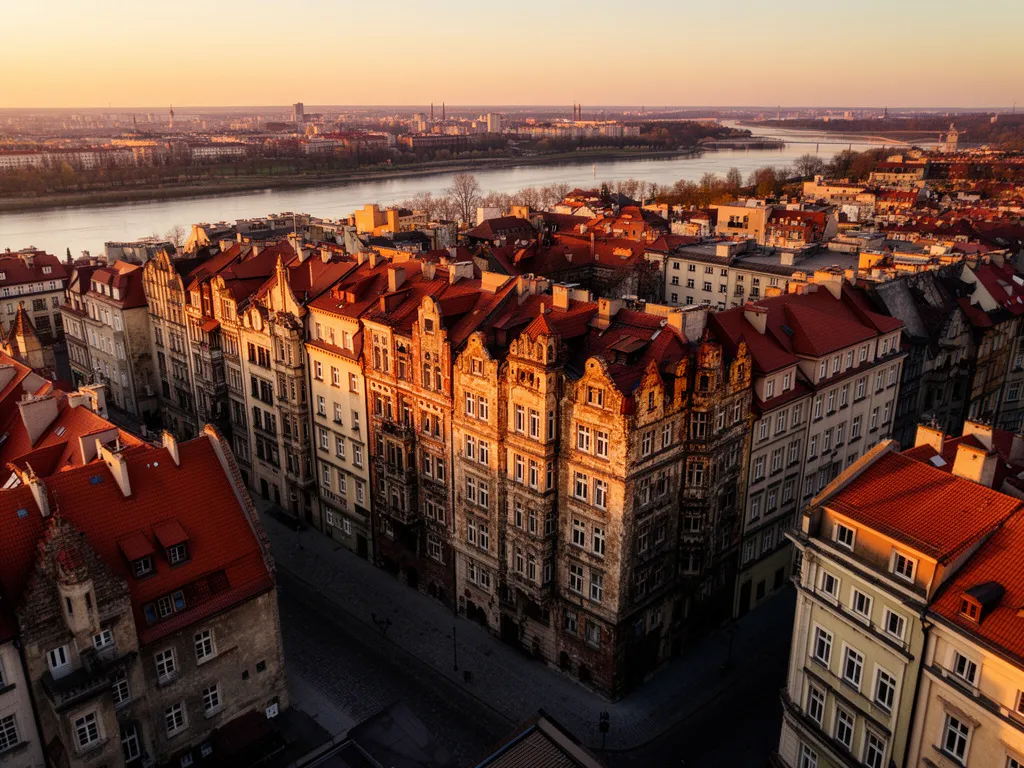 Praga Północ – zabytkowa zabudowa i charakterystyczna architektura dzielnicy na prawym brzegu Wisły w Warszawie