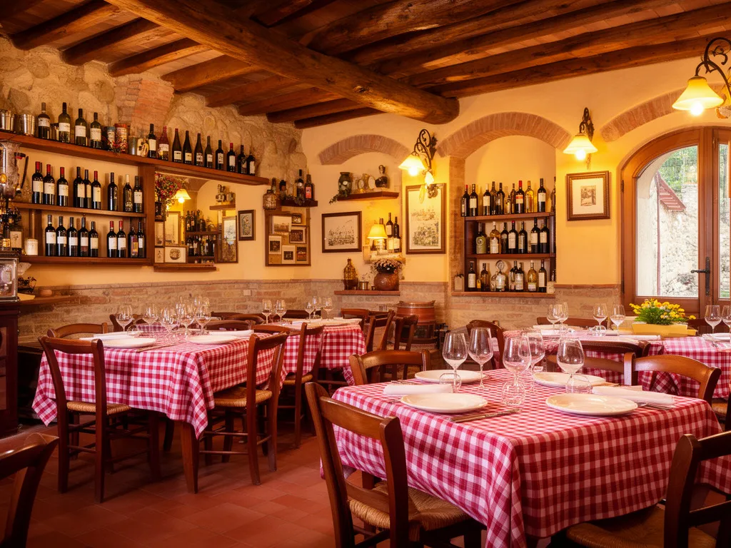 Wnętrze restauracji w stylu włoskim - restauracja Rzymskie Wakacje opinie gości potwierdzają autentyczną atmosferę