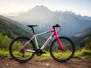 Rower damski Kross na górskim szlaku turystycznym z widokiem na Tatry – idealny do aktywnego wypoczynku
