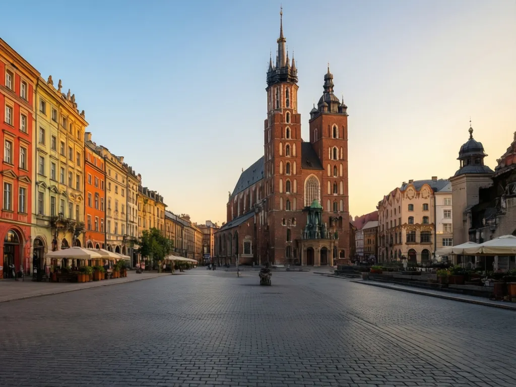 Rynek Główny w Krakowie – centrum miasta z doskonałym dostępem do komunikacji miejskiej objętej rozkładem jazdy Kraków