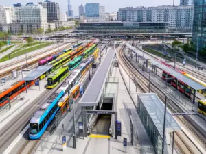 Nowoczesny węzeł komunikacyjny w Warszawie - rozkład jazdy warszawa obejmuje autobusy, tramwaje i metro