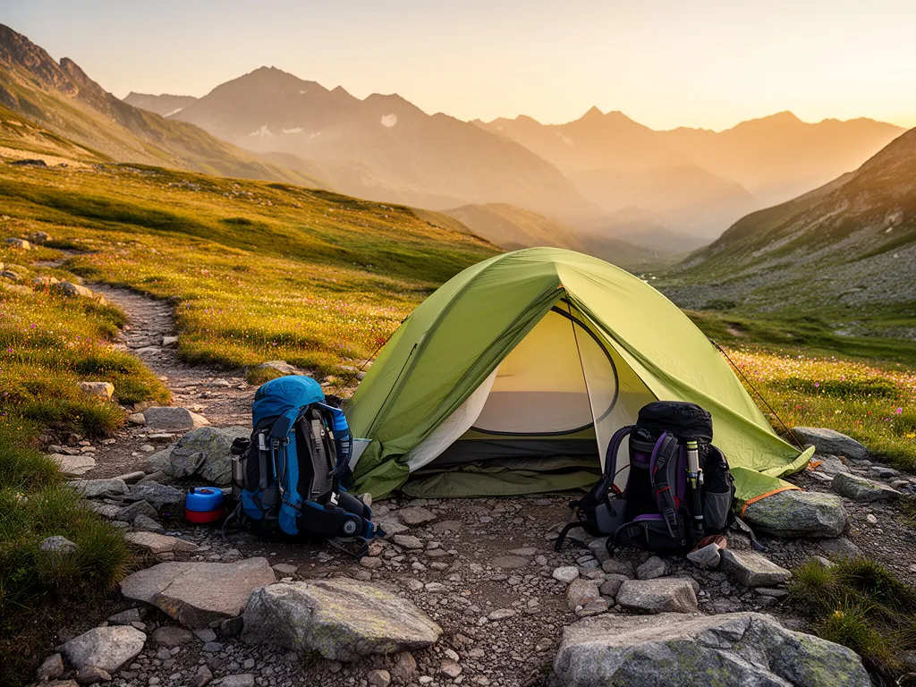 Górski szlak turystyczny z miejscem na namiot - sklep turystyczny oferuje kompletny sprzęt outdoor