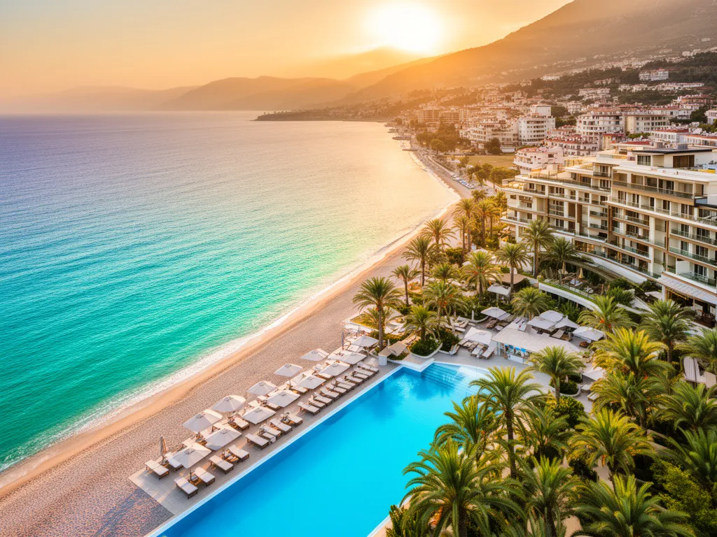 Luksusowy hotel nad tureckim wybrzeżem – turcja all inclusive last minute oferty wakacyjne z widokiem na morze