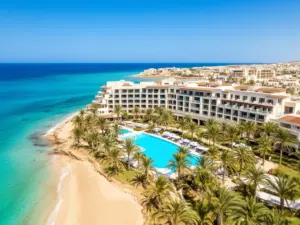 Luksusowy hotel all inclusive na Cyprze z basenem i widokiem na morze - wakacje pl cypr all inclusive
