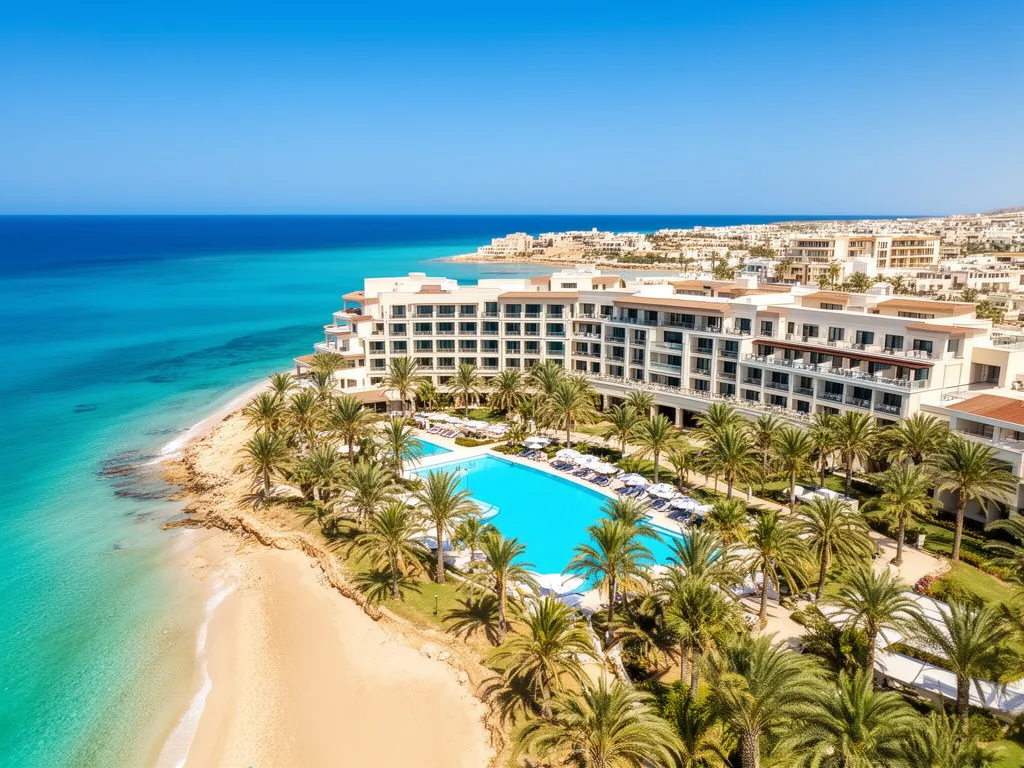 Luksusowy hotel all inclusive na Cyprze z basenem i widokiem na morze - wakacje pl cypr all inclusive