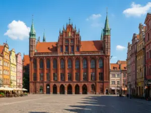 Gotycki ratusz i kamienice na Starym Rynku w Toruniu – idealne miejsce na wakacje pl toruń w sercu miasta UNESCO