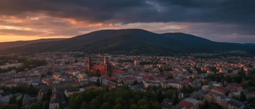 Panorama Wałbrzycha u podnóża Gór Sowich - idealne miejsce na wałbrzych noclegi w sercu Dolnego Śląska