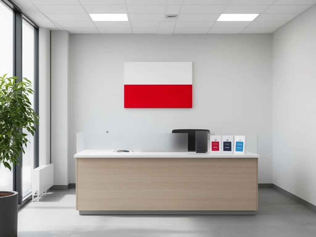 Nowoczesne biuro paszportowe gdzie składa się wniosek o paszport – punkt obsługi obywateli w urzędzie