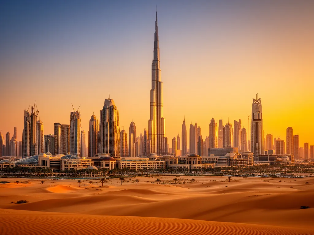 Panorama Dubaju z Burż Chalifa – idealne miejsce na wycieczkę do Dubaju łączącą luksus z pustynną przygodą