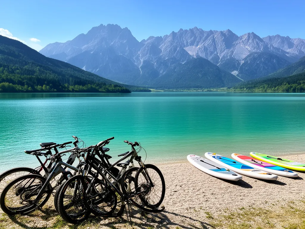 Wyskocz na rower plaża sup kawa nad jeziorem czorsztyńskim – turkusowa tafla wody z widokiem na Tatry i Pieniny