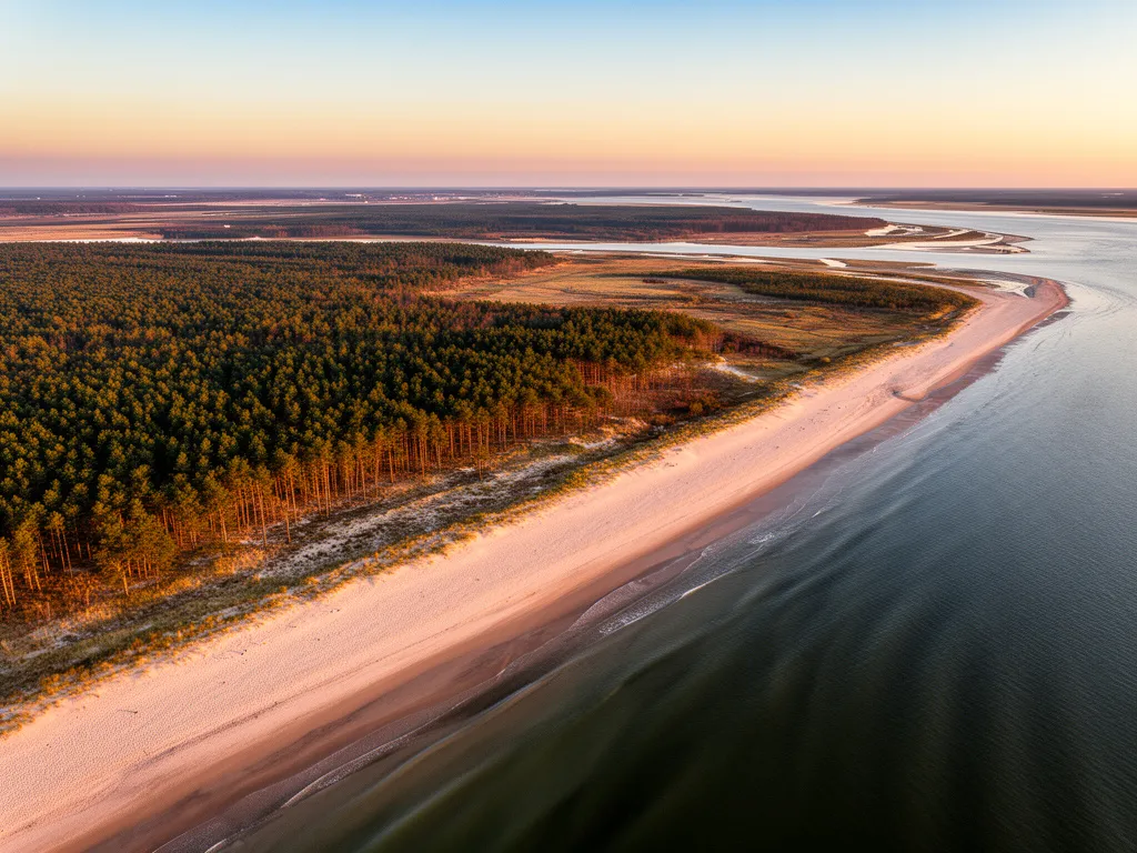 Wyspa Sobieszewska noclegi - widok na plażę i nadmorski krajobraz idealny na wypoczynek