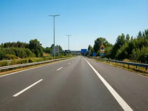 Pusta autostrada latem - zakazy dla ciężarówek wakacje obowiązują w szczycie sezonu urlopowego w Europie