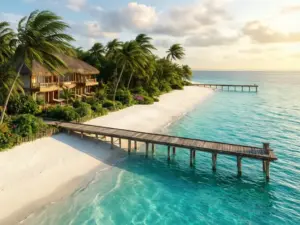 Luksusowy resort zanzibar all inclusive z białą plażą i turkusowym oceanem Indyjskim