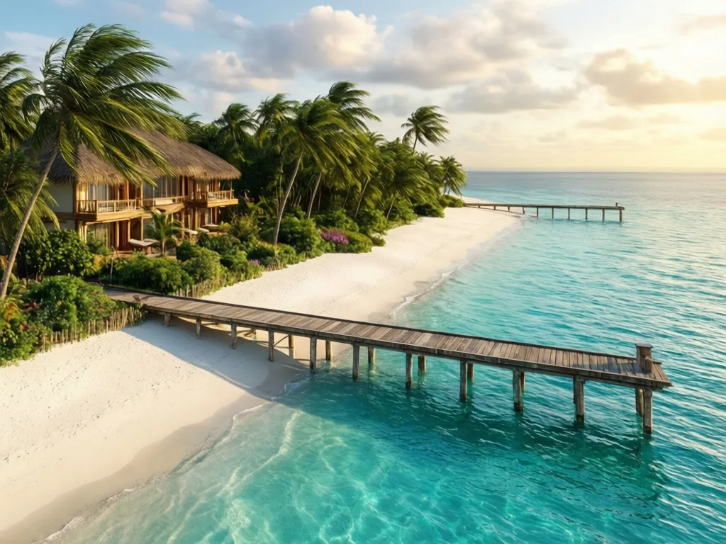 Luksusowy resort zanzibar all inclusive z białą plażą i turkusowym oceanem Indyjskim