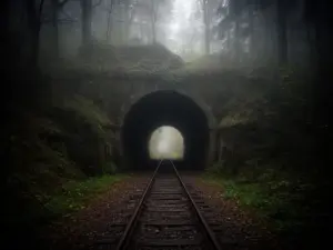 Historyczny tunel kolejowy w Górach Sowich gdzie poszukiwany jest złoty pociąg 2026